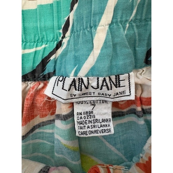 Vintage Plain Jane by Sweet Baby Jane Floral Print Cotton‎ Skirt Women's Size 7 - Picture 3 of 4